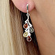 Silver earrings with jartare tri-color Ag 925/1000 4.4g