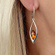 Silver earrings with jertare in the shape of a teardrop Ag 925/1000