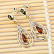 Silver earrings with jartare drop Ag 925/1000 TYP2757