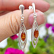 Amber earrings silver Ag 925/1000