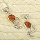 Amber pendant cat Ag 925/1000