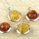 Pendant with two colors Ag 925/1000 33mm