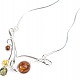 Necklace with amber silver Ag 925/1000 41.5 - 45.5cm 6.1g