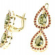 Gold plated earrings and earrings gold two drops standard Au 585/1000 8.82g