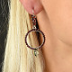 Flower earrings and garnet earrings extra standard cut Ag Ag 925/1000 + Rh