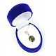 Velvet gift box for oval blue earrings 5x4cm