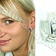 Ag zircon earrings white - typ045