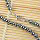 Hematit plated bracelet necklace 6mm 48cm