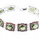Luxurious bracelets and garnets 20,5cm standard Ag 925/1000 + Rh 27,54g
