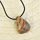 Pendant jaspis picture on cord 8.6g