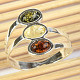 Silver ring of amber trio Ag 925/1000