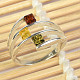 Jantar prsten kostičky color Ag 925/1000