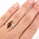 Dámský stříbrný prsten s jantarem Ag 925/1000