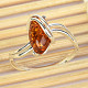 Silver ring with amber Ag 925/1000