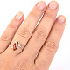 Stříbrný prsten s jantarem Ag 925/1000