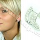 Ag zircon earrings white - typ052
