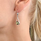 Moldavite earrings 7mm standard cut Ag 925/1000 + Rh