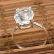 Crystal Ring Oval 12 x 9mm Ag 925/1000