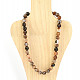 Agate cut necklace with balls 12mm 48cm