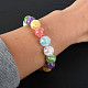 Crystal colored bracelet balls 12mm pearl effect