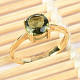 Vltavín prsten kulatý standard brus (vel.53) 14K zlato Au 585/1000 2,25g