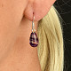 Fluorite earrings drop a smooth 13 x 8mm Ag hooks