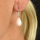 Opal earrings drops 14 x 9mm Ag hooks