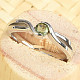 Vltavín prsten kulatý 3,5mm standard brus Ag 925/1000 + Rh