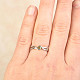 Vltavín prsten kulatý 3,5mm standard brus Ag 925/1000 + Rh