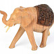 Wooden elephant with saddle 15cm