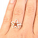 Jantar prsten květ Ag 925/1000