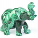 Malachite elephant 313g