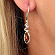 Earrings honey amber spiral Ag 925/1000