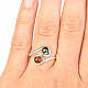 Jantar prsten dvě kuličky Ag 925/1000
