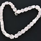 Rose quartz necklace cut pieces 50cm