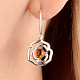 Amber Earrings with Ag 925/1000 Rose