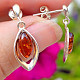 Amber Hanging Earrings Ag 925/1000