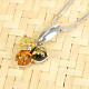 Amber Pendant Three Colors Ag 925/1000