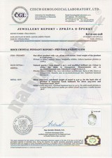 cut crystal pendant certificate of authenticity Naturshop.cz
